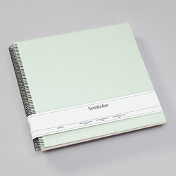 SEMIKOLON Album photos spiralé Economy Large Vert Mousse pages crème 34,5x33,2cm