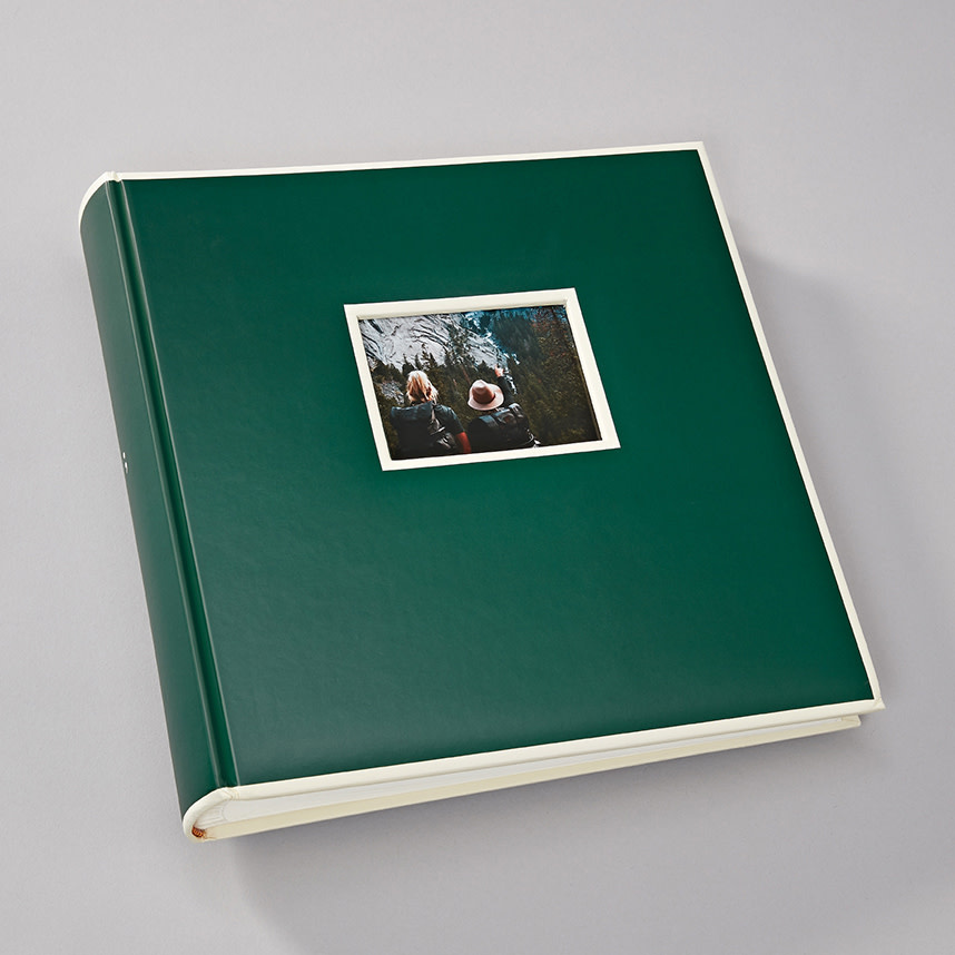 SEMIKOLON Album photos Jumbo Vert Mousse pages crème 30x30cm