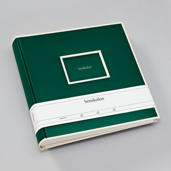 SEMIKOLON Album photos Jumbo Vert Mousse pages crème 30x30cm