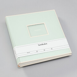 SEMIKOLON Album photos Jumbo Vert Mousse pages crème 30x30cm