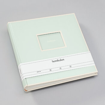 SEMIKOLON Album photos Jumbo Vert Mousse pages crème 30x30cm