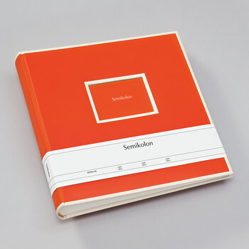 SEMIKOLON Album photos Jumbo Orange pages crème 30x30cm