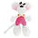 DIDDL Peluche En Salopette Rose 30Cm