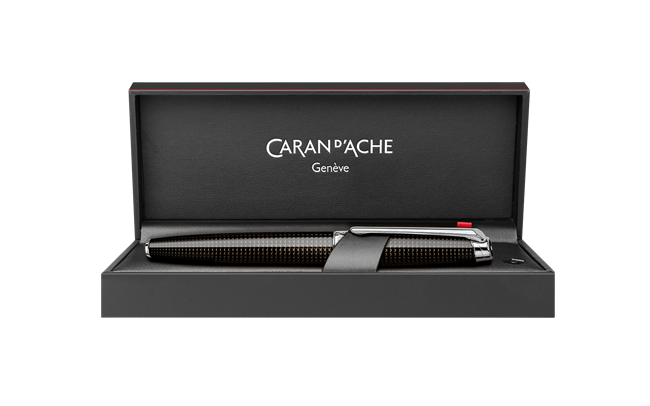 CARAN D'ACHE Stylo Roller, Léman De Nuit Argenté/Rhodié