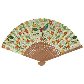 EDITIONS DU DESASTRE Broderie - Eventail - Colibri 37x20cm