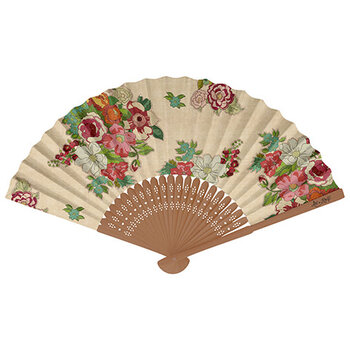 EDITIONS DU DESASTRE Broderie - Eventail - Fleurs 37x20cm