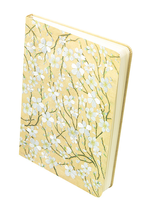 EDITIONS DU DESASTRE Broderie - Carnet brodé 192p lignées 100g - Cerisier 14,5x20,5cm