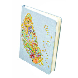 EDITIONS DU DESASTRE Broderie - Carnet brodé 192p lignées 100g - Plume 14,5x20,5cm