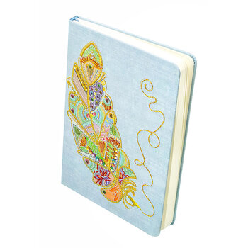 EDITIONS DU DESASTRE Broderie - Carnet brodé 192p lignées 100g - Plume 14,5x20,5cm