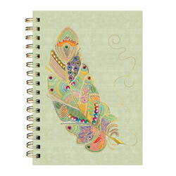 EDITIONS DU DESASTRE Broderie - Carnet à spirales 192p lignées 100g - Plume 16x21cm