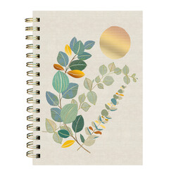EDITIONS DU DESASTRE Broderie - Carnet à spirales 192p lignées 100g - Eucalyptus 16x21cm