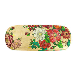 EDITIONS DU DESASTRE Broderie - Boîte à lunettes - Fleurs 16,5x6x4cm