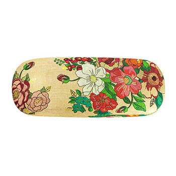 EDITIONS DU DESASTRE Broderie - Boîte à lunettes - Fleurs 16,5x6x4cm