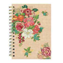 EDITIONS DU DESASTRE Broderie - Carnet à spirales 192p lignées 100g - Fleurs 16x21cm