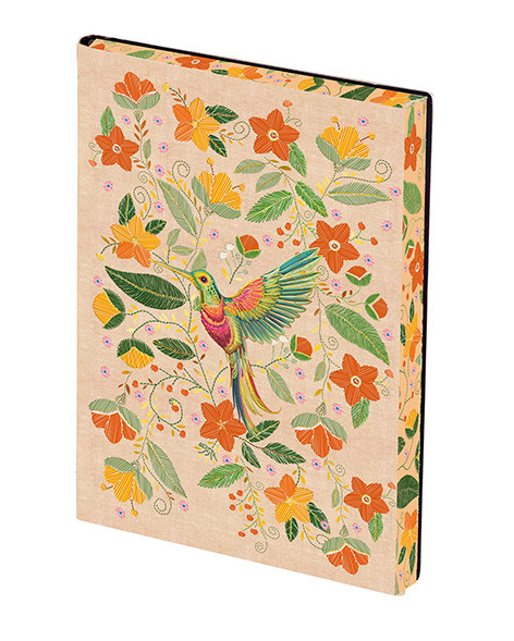 EDITIONS DU DESASTRE Broderie - Carnet souple 192p lignées 100g - Colibri 14,5x20,5cm