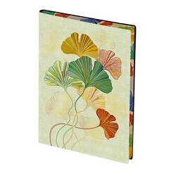 EDITIONS DU DESASTRE Broderie - Carnet souple 192p lignées 100g - Gingko 14,x20,5cm