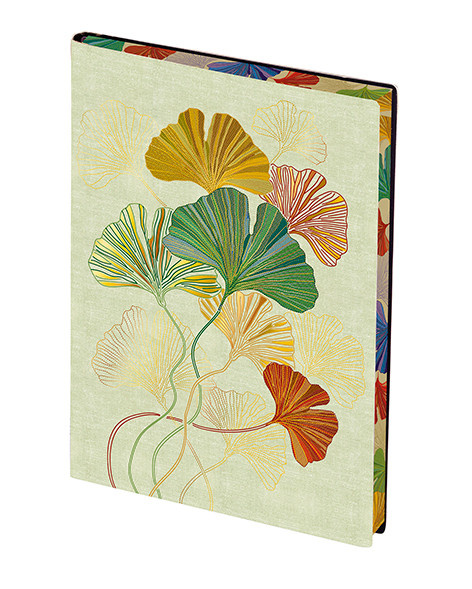 EDITIONS DU DESASTRE Broderie - Carnet souple 192p lignées 100g - Gingko 14,x20,5cm