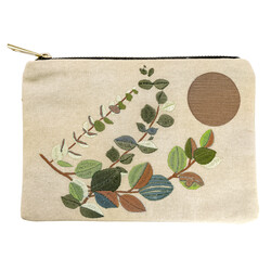 EDITIONS DU DESASTRE Broderie - Pochette brodée MM - Eucalyptus 20x15cm