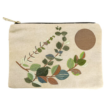EDITIONS DU DESASTRE Broderie - Pochette brodée MM - Eucalyptus 20x15cm