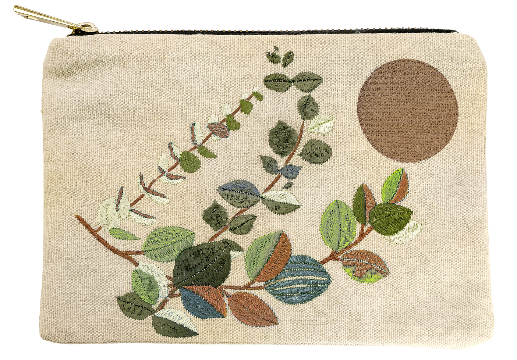 EDITIONS DU DESASTRE Broderie - Pochette brodée MM - Eucalyptus 20x15cm