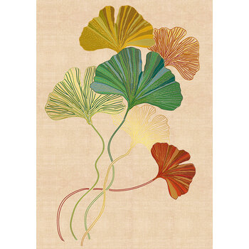 EDITIONS DU DESASTRE Broderie - Cahier 48p lignées 80g  - Gingko 15x21cm