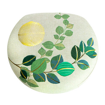 EDITIONS DU DESASTRE Broderie - Boîte à bijoux - Eucalyptus 7,5x7x3cm