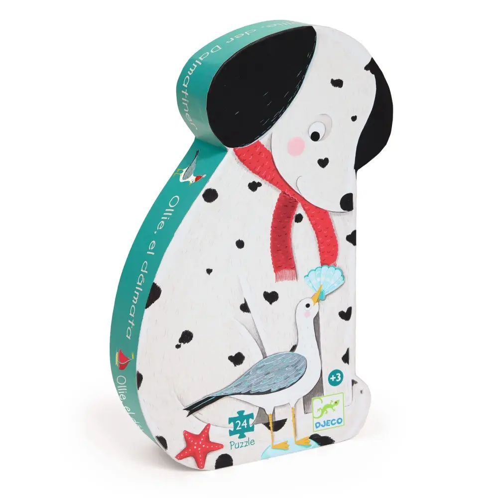 DJECO Puzzle silhouette Ollie, le dalmatien 24 pcs