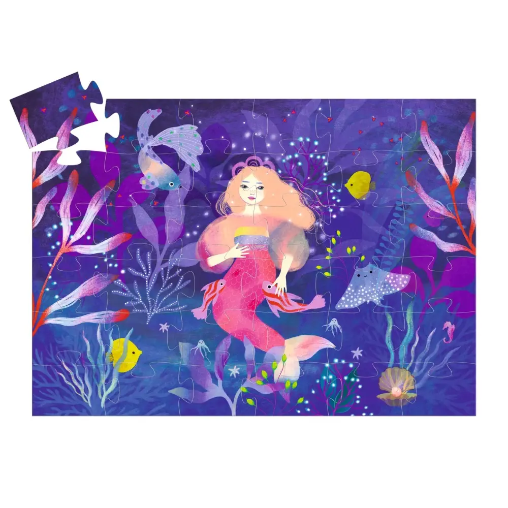 DJECO Puzzle silhouette - Ella, la sirène - 36pcs
