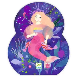 DJECO Puzzle  silhouette - Ella, la sirène - 36pcs
