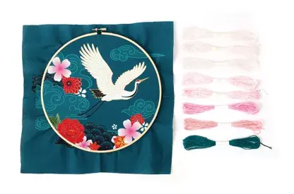 GRAINE CREATIVE Kit Punch Needle Grue Du Japon Ø250 Mm