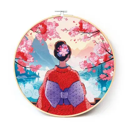 GRAINE CREATIVE Kit Punch Needle Kimono Ø250 Mm