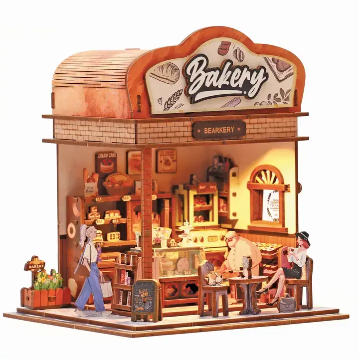 GRAINE CREATIVE Vitrine 3D Bois Bakehouse