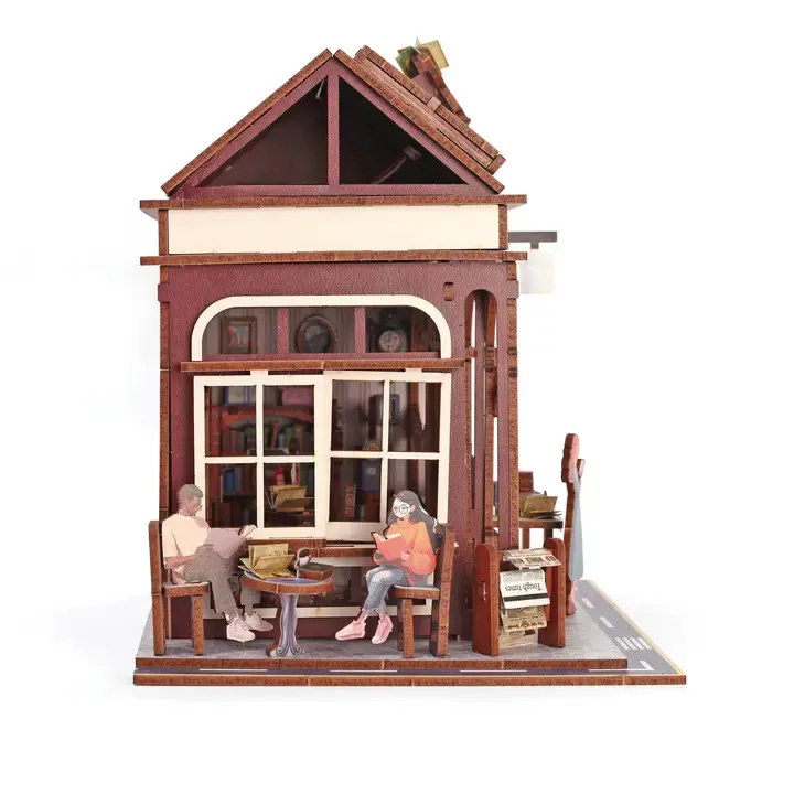 GRAINE CREATIVE Vitrine 3D Bois Book Store