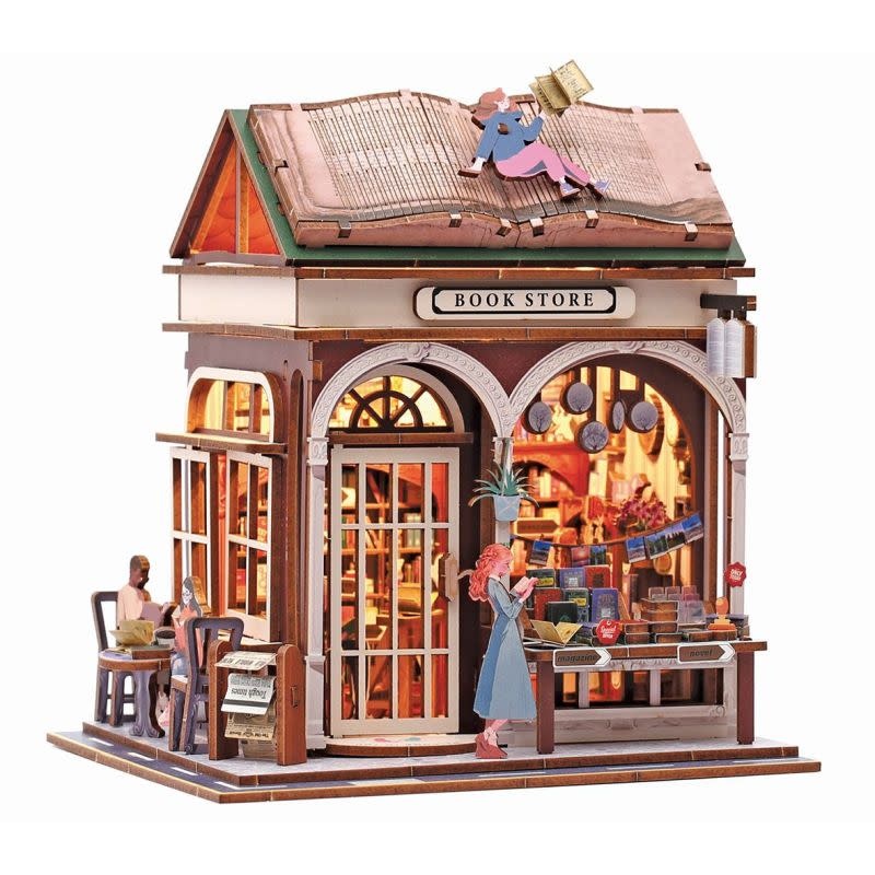GRAINE CREATIVE Vitrine 3D Bois Book Store