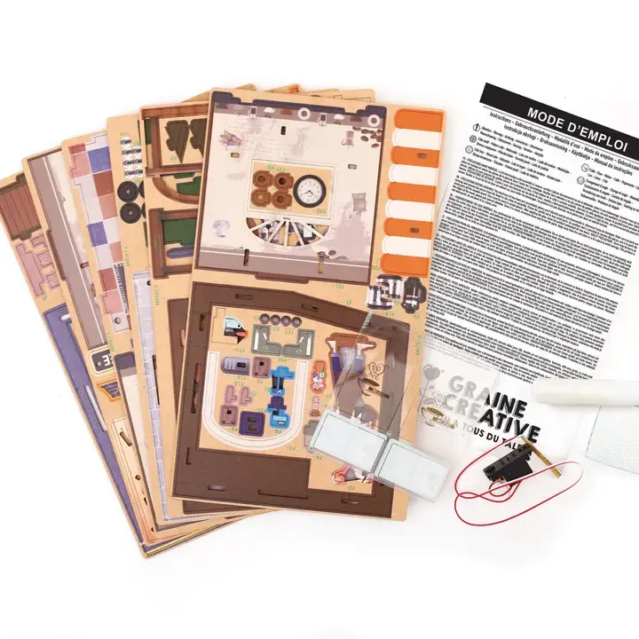 GRAINE CREATIVE Vitrine 3D Bois Coffee Shop