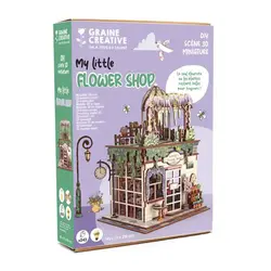 GRAINE CREATIVE Vitrine 3D Bois Flower Shop