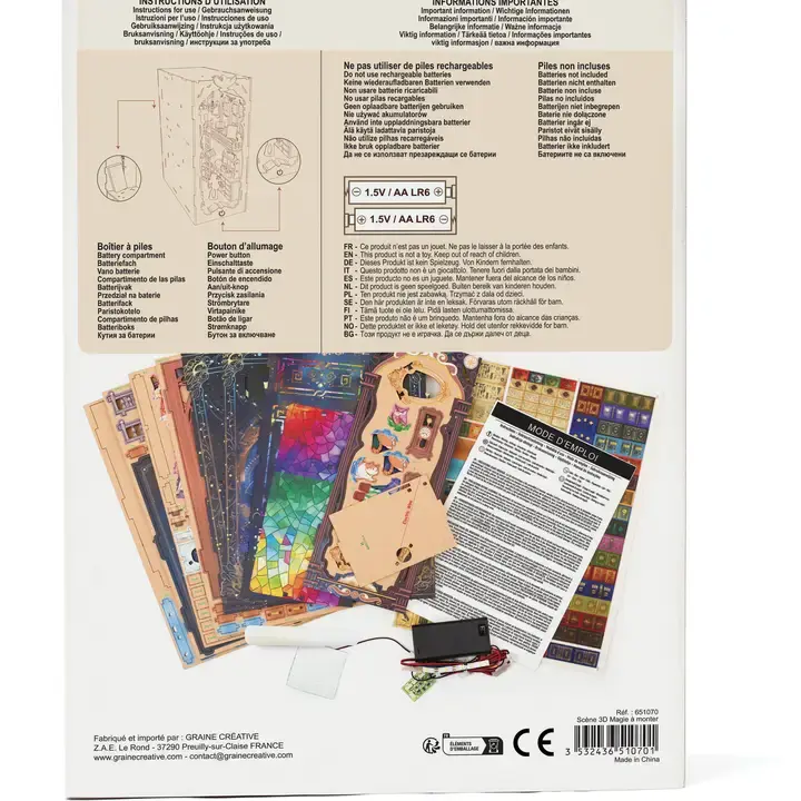 GRAINE CREATIVE Maquette 3D Bois Magic House
