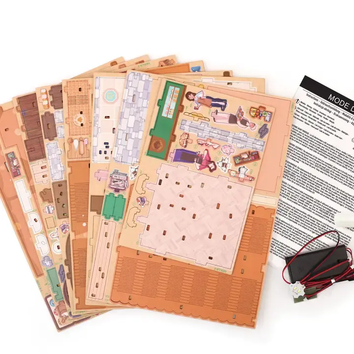 GRAINE CREATIVE Maquette 3D Bois Cosy Coffee