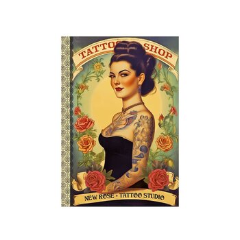 Carnet Mot De Passe 48 Pages 10 X 15 Cm - Femme Tatouée
