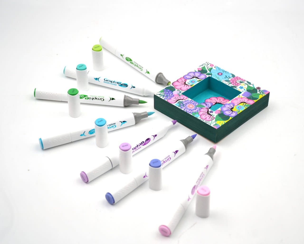 GRAPH'IT Go Set De 12 Marqueurs Acrylique - Floral