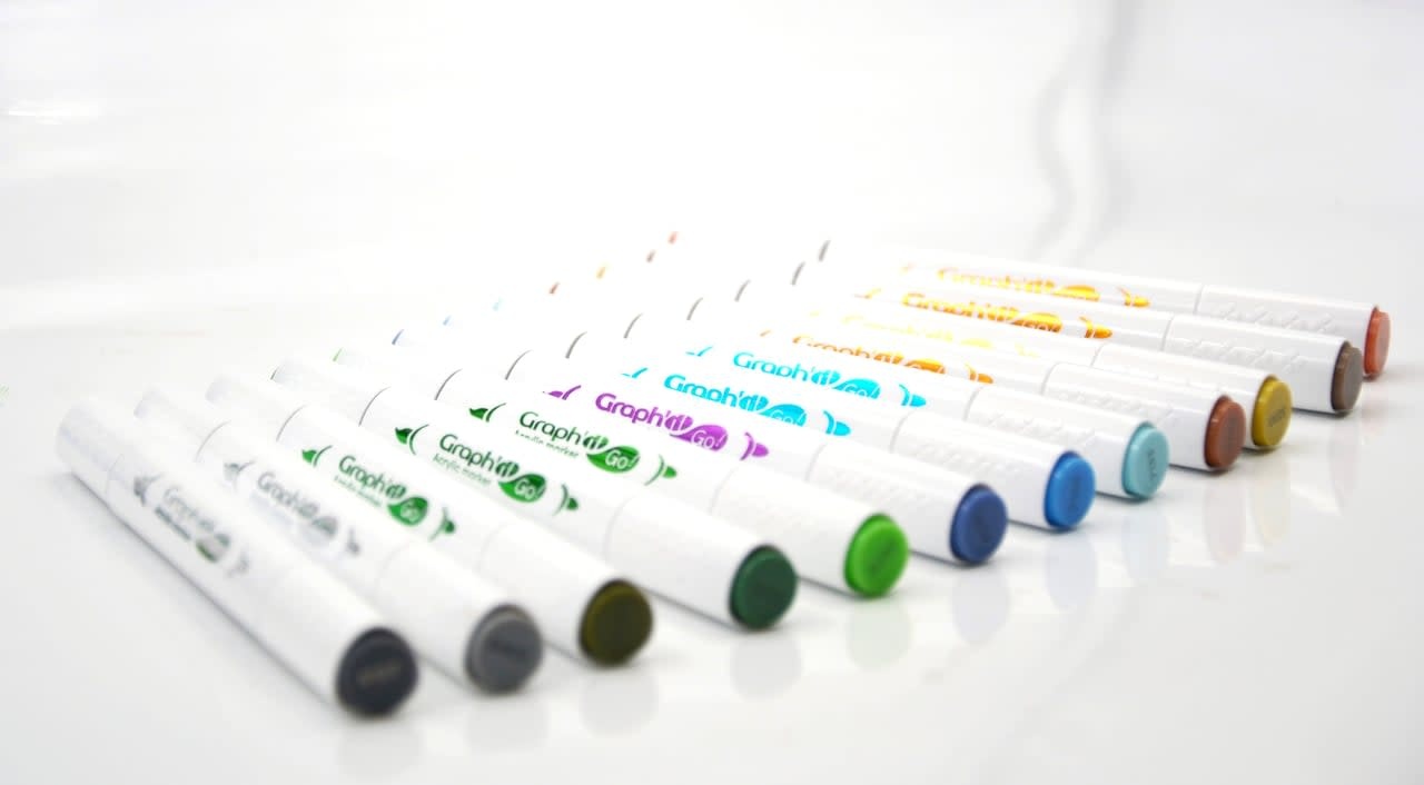 GRAPH'IT Go Set De 12 Marqueurs Acrylique - Panorama