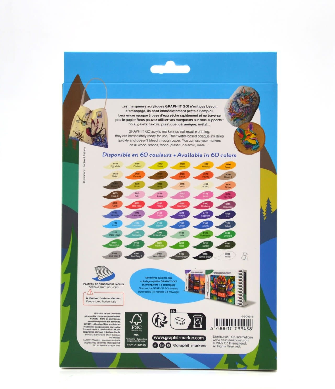 GRAPH'IT Go Set De 12 Marqueurs Acrylique - Panorama