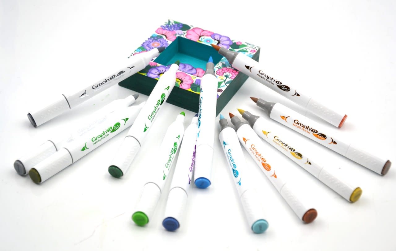 GRAPH'IT Go Set De 12 Marqueurs Acrylique - Panorama