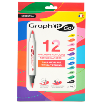 OZ Graph'It Go Set De 12 Marqueurs Acrylique - Essential