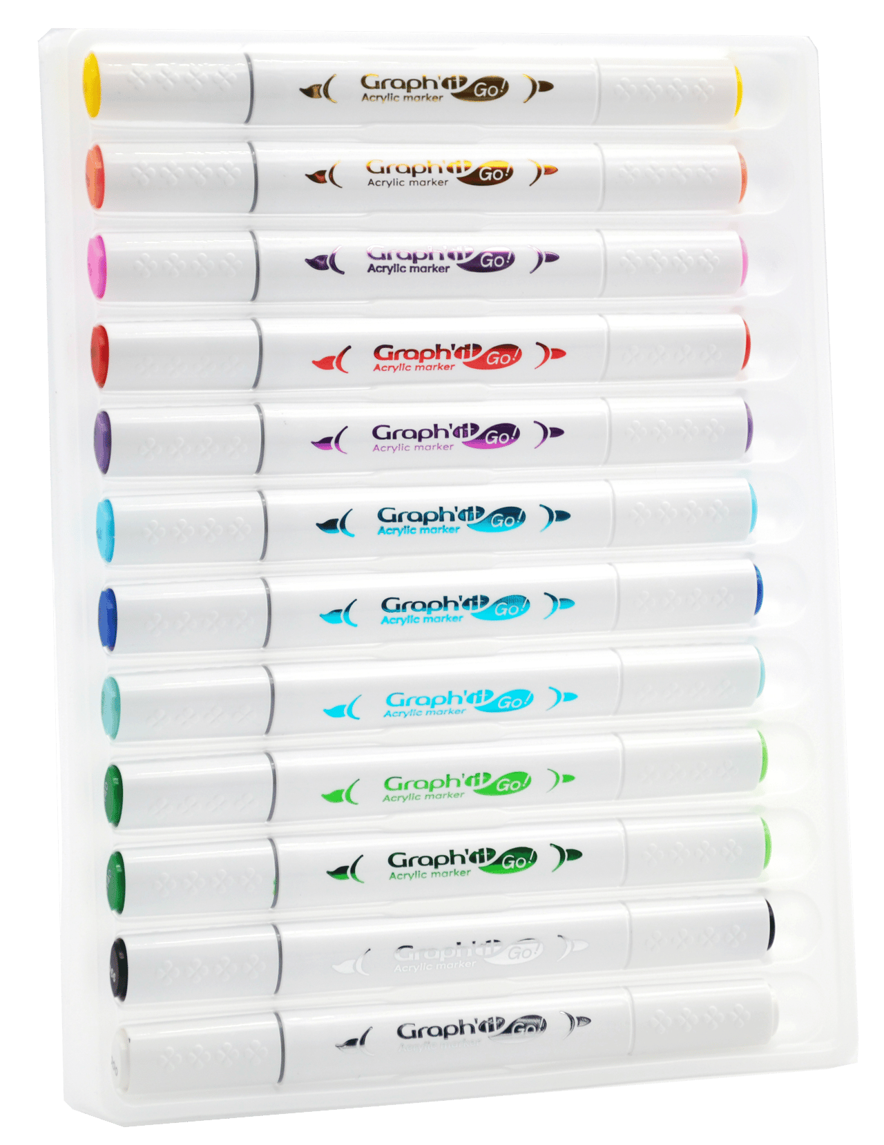 GRAPH'IT Go Set De 12 Marqueurs Acrylique - Essential