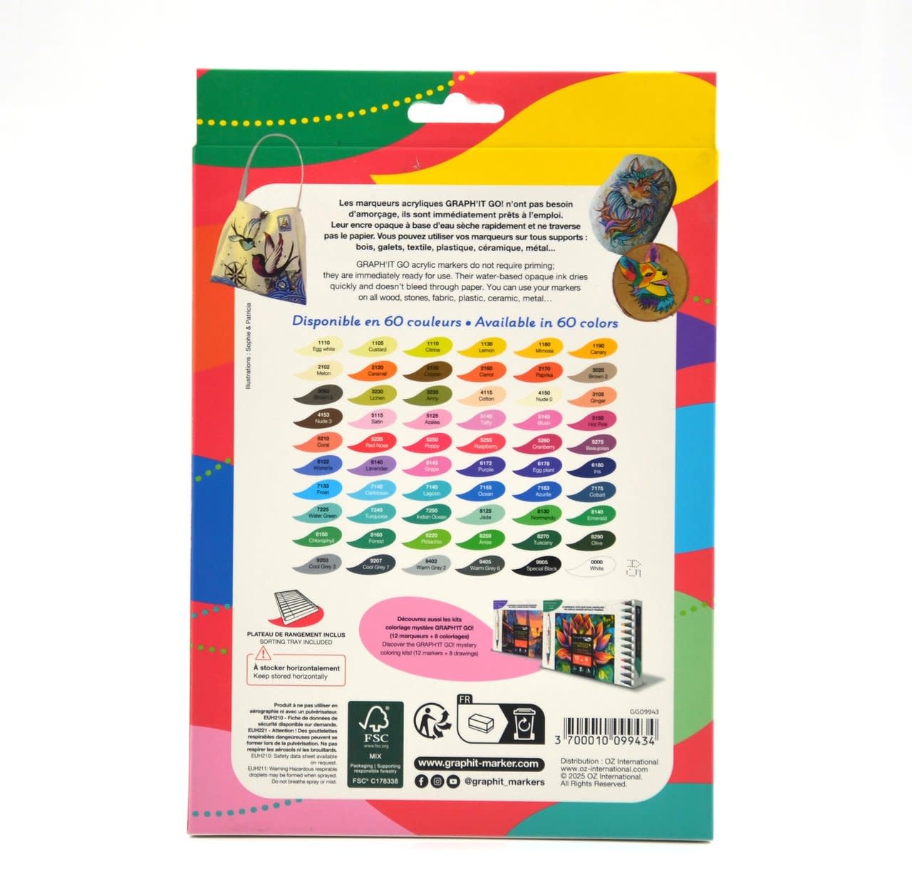 GRAPH'IT Go Set De 12 Marqueurs Acrylique - Essential