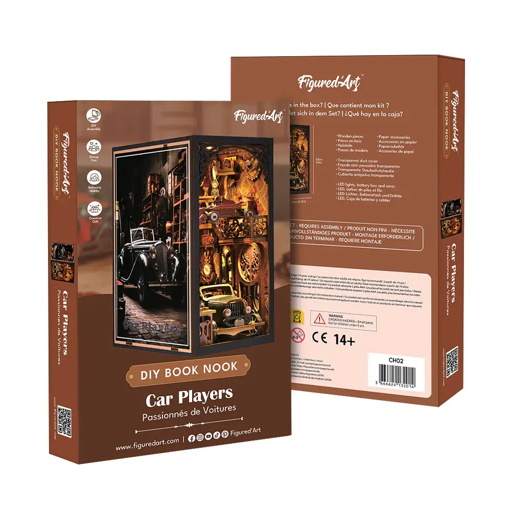 FIGURED'ART Book Nook Passionnés de Voitures