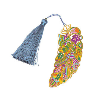 EDITIONS DU DESASTRE Broderie - Marque-page - Plume 8cm