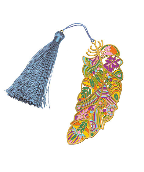 EDITIONS DU DESASTRE Broderie - Marque-page - Plume 8cm