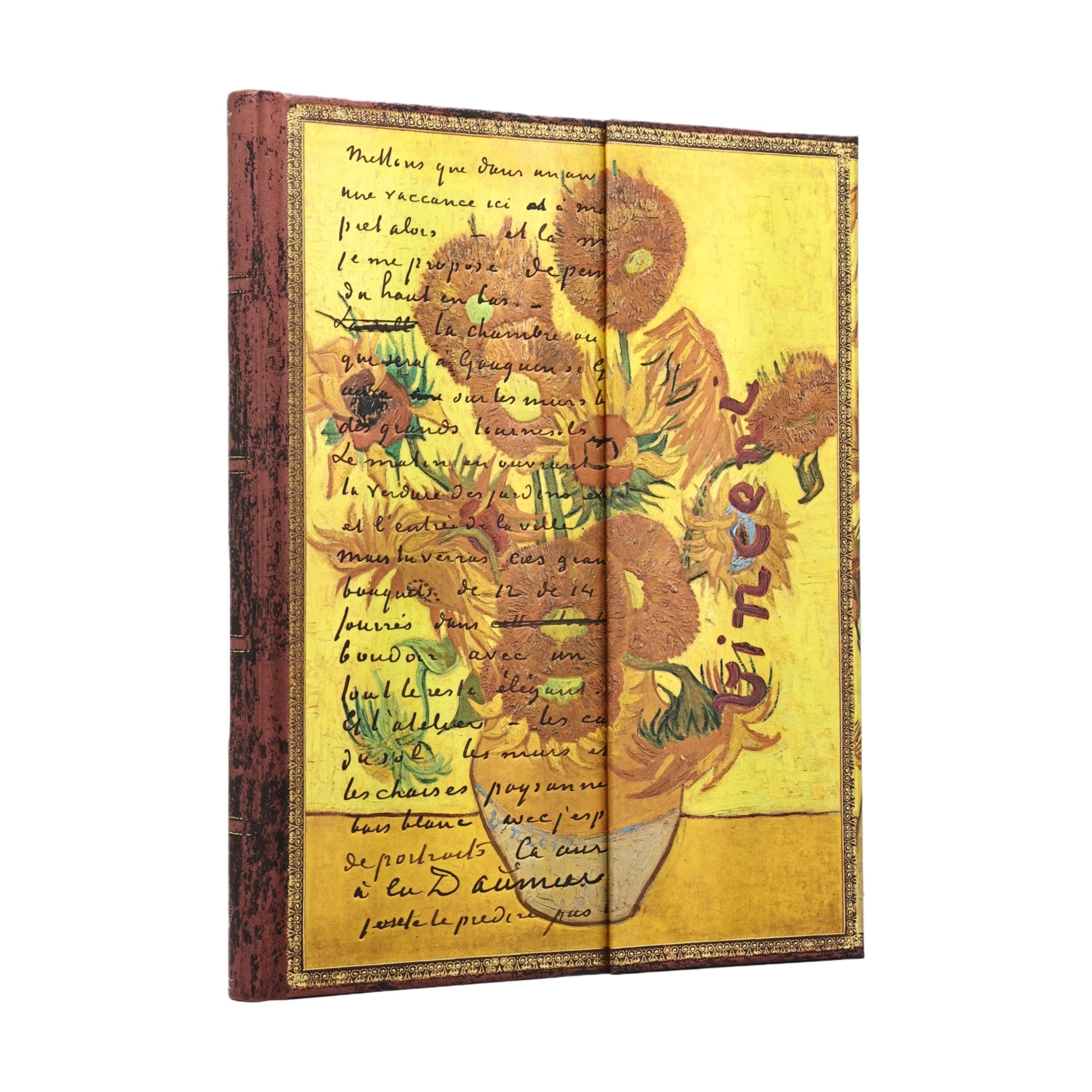 PAPERBLANKS Carnets à couverture rigide Van Gogh, Tournesols Ultra Pages non lignées